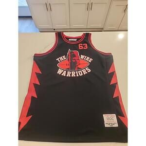 Headgear Classics Basketball Jersey The Wire Warrior Omar Devon Little Mens 5XL